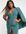One shoulder cape midi pencil dress with thigh split in sage-Green