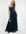 With Love Bridesmaid tulle one shoulder maxi dress in navy