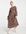 Backless midi dress in wavy yin yang print-Brown