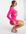 Cut out long sleeve mini dress in fuchsia-Pink
