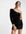 One shoulder sequin velvet mini dress in black