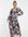 Balloon sleeve maxi tea dress in botanical print-Multi