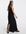Twisted strap maxi dress in black