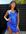 X Kenza satin mini dress with split in blue