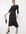 Selena micro star print tiered puff sleeve midi dress in black