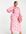 Balloon sleeve maxi dress in lobster print-Pink