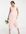 Bridesmaid chiffon wrap midi dress with cowl neck front and back in whisper pink