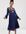 ASOS DESIGN Maternity embroidered pleated midi dress with lace inserts in navy