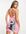 Mini slip dress with mermaid logo graphic-Pink