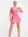 Exclusive tiered hem corset mini dress in bright pink