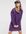 Oversized long sleeve t-shirt dress in aubergine-Purple