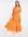 Tiered woven shirt midi dress in tangerine-Orange