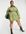 Utility shirt dress in olive-Green