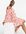 Off shoulder shadow floral mini dress in pink-Multi