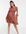 ASOS DESIGN Maternity Nursing mini wrap dress with long sleeves in rust spot-Multi