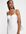 Ruched bust cup mini bodycon dress in white
