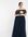 Bridesmaid off shoulder maxi tulle dress with tonal delicate sequin in navy