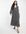 Izzy long sleeve maxi dress in mini ditsy print-Black