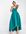 Oversized bow high low midi dress in emerald green