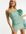 Sequin strapless exaggerated frill mini dress in mint-Green