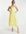 Tie shoulder tiered midi tulle dress in lemon-Yellow