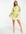 A-line mini dress with puff sleeve in bright yellow