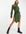 Roll neck mini jumper dress in khaki-Green