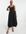Hitched hip prom dress in black