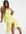 Tiered midi sun print dress with pom pom details in yellow