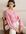 Leandra Linen Henley Jumper Posy Pink Women , Posy Pink