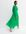 Green Pleated Belted Midi Wrap Dress New Look