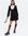 Black Broderie Long Sleeve Mini Tea Dress