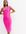 Bright Pink Scuba One Shoulder Midi Bodycon Dress