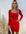 Red Slinky Square Neck Long Sleeve Mini Bodycon Dress New Look