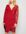 Miss Figa Red Asymmetric Lace Wrap Dress New Look