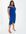 Curves Bright Blue Pleated Bardot Midi Wrap Dress New Look