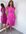 Bright Pink Split Wrap Midi Dress New Look