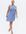 Curves Blue Halter Neck Lace Trim Dress New Look