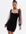 Black Mesh Sleeve Bustier Mini Dress New Look