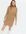 Camel Cable Knit Roll Neck Dress New Look