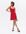 Red Ditsy Floral Frill Strap Mini Dress New Look