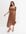 Maternity Brown Spot Square Neck Button Midi Dress