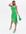 Green Velvet Satin Midi Wrap Dress