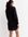 Black Herringbone Collared Mini Wrap Dress
