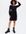 Tall Black Crinkle Jersey Long Sleeve Mini Oversized Smock Dress