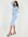 Pale Blue Ribbed Collared Midi Dress New Look