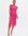 Bright Pink Lace High Neck Frill Midi Dress New Look