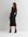 Black Ribbed Knit Bardot Long Sleeve Midi Bodycon Dress