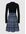 Knielanges Kleid aus Viskose-Mix mit geripptem Stehkragen
