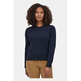 Recycled Wool Crewneck Sweater Dames Donkerblauw